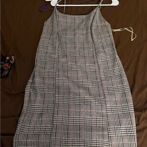 Elegant Plaid Slip Dress